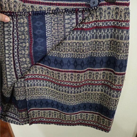 VNTG 90s Wrap Skirt Southwestern Knee-Length High Rise Strips Textured Sz 10 M - Picture 4 of 8